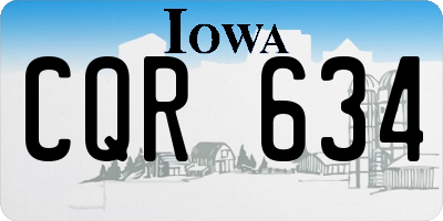 IA license plate CQR634