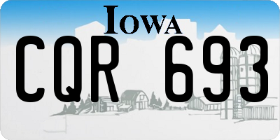 IA license plate CQR693