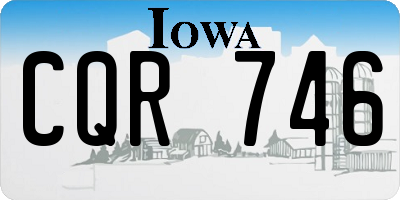 IA license plate CQR746