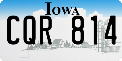 IA license plate CQR814