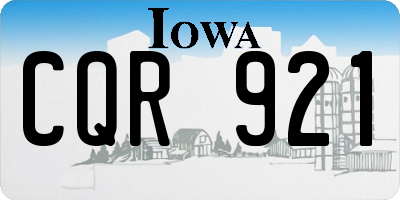 IA license plate CQR921