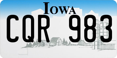 IA license plate CQR983