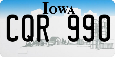 IA license plate CQR990