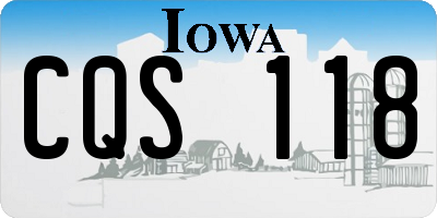 IA license plate CQS118
