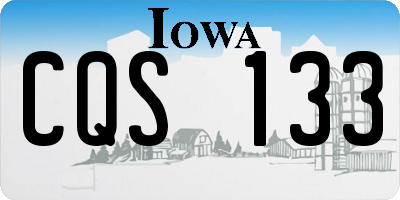 IA license plate CQS133