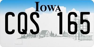 IA license plate CQS165