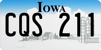IA license plate CQS211