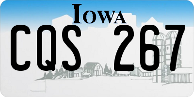 IA license plate CQS267