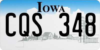 IA license plate CQS348