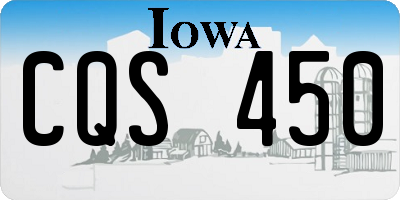 IA license plate CQS450