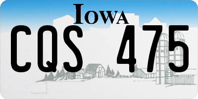IA license plate CQS475