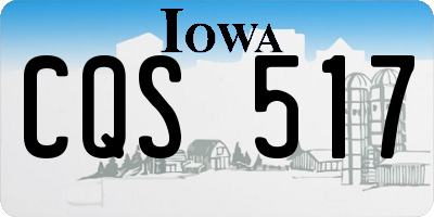 IA license plate CQS517