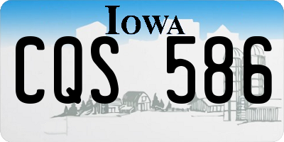 IA license plate CQS586