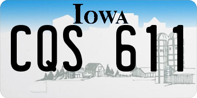 IA license plate CQS611