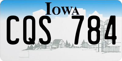 IA license plate CQS784