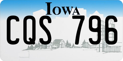 IA license plate CQS796
