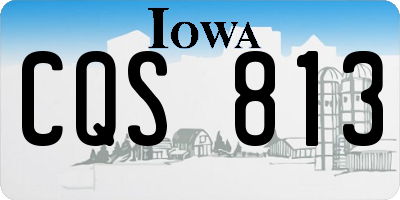 IA license plate CQS813