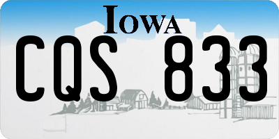 IA license plate CQS833