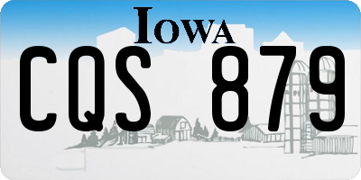 IA license plate CQS879