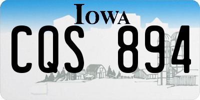 IA license plate CQS894