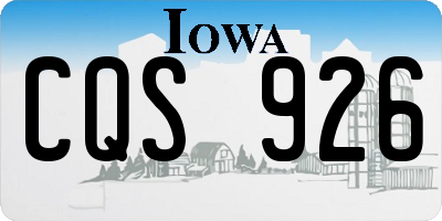 IA license plate CQS926