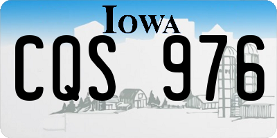 IA license plate CQS976