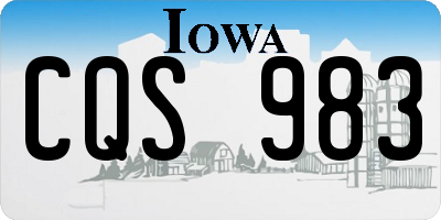 IA license plate CQS983