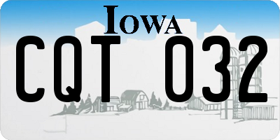 IA license plate CQT032