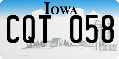 IA license plate CQT058
