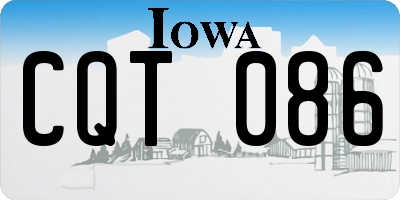 IA license plate CQT086
