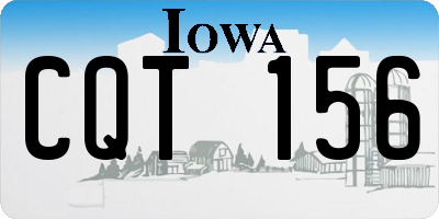 IA license plate CQT156