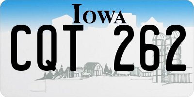 IA license plate CQT262