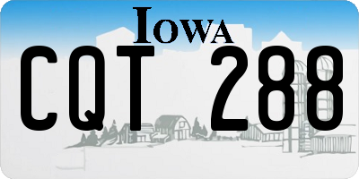 IA license plate CQT288