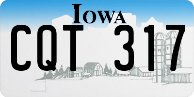 IA license plate CQT317