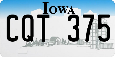 IA license plate CQT375