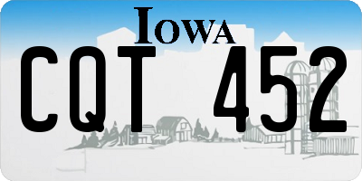 IA license plate CQT452