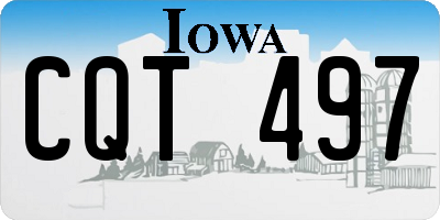 IA license plate CQT497