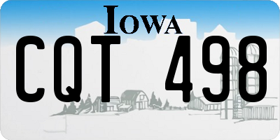 IA license plate CQT498