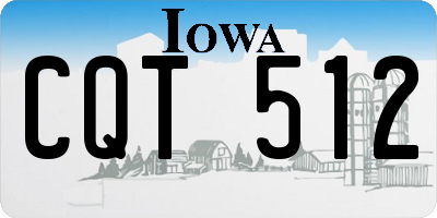 IA license plate CQT512