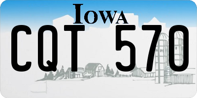 IA license plate CQT570