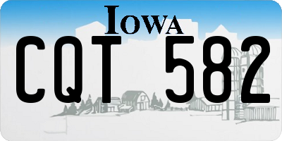 IA license plate CQT582