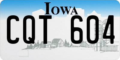 IA license plate CQT604