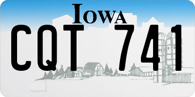 IA license plate CQT741