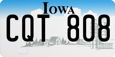 IA license plate CQT808