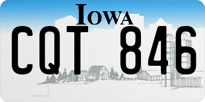 IA license plate CQT846