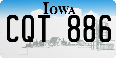 IA license plate CQT886