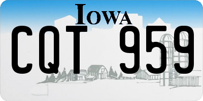 IA license plate CQT959