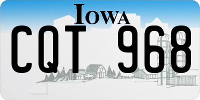 IA license plate CQT968