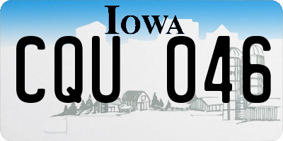 IA license plate CQU046