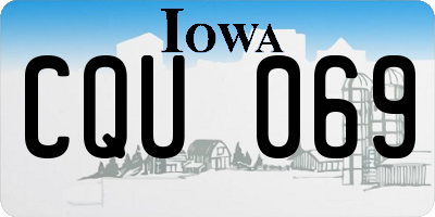 IA license plate CQU069
